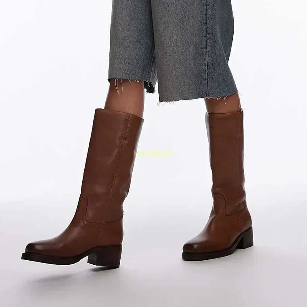 Jasmine | Women’s Leather Knee-High Boots with Heels