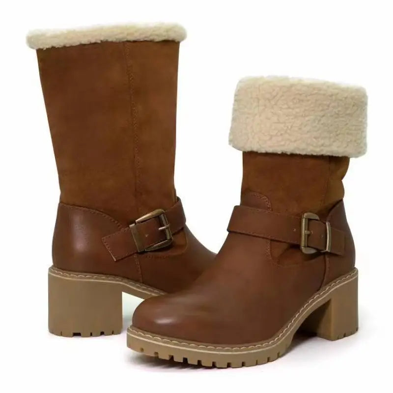 Iris | Women’s Chunky Heel Western Boots with Buckle