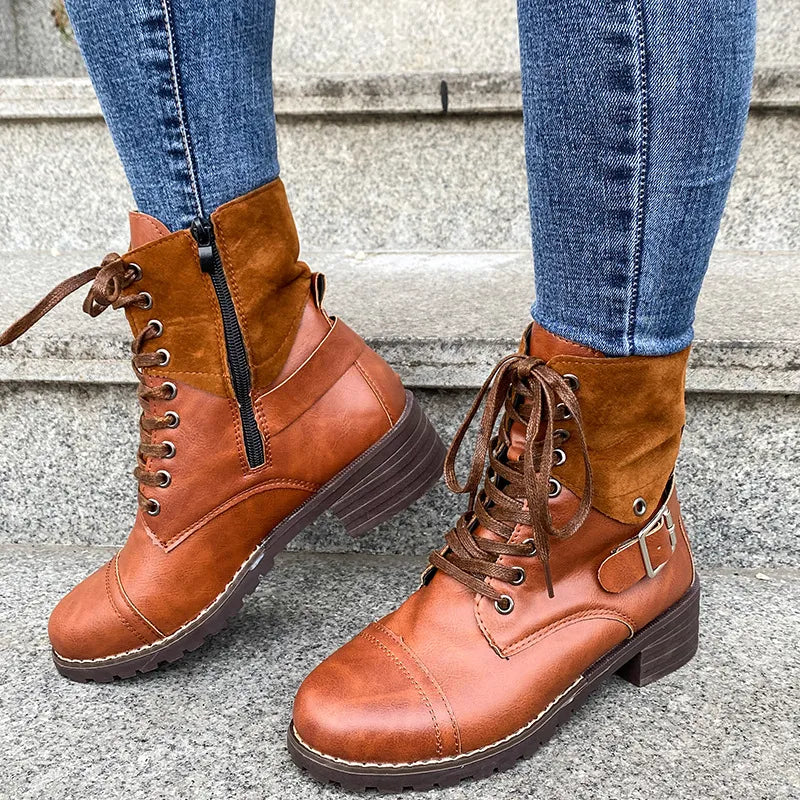 Anna | Women’s Lace-Up Winter Cowboy Boots