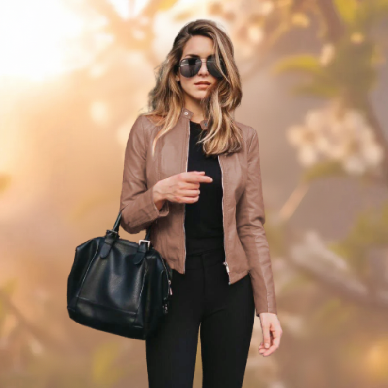 Ava | Elegant Leather Women's Jacket