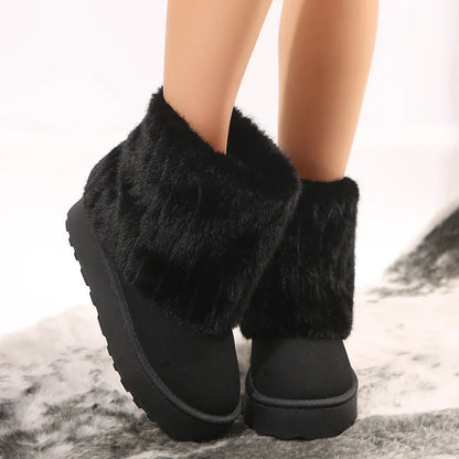 Madison | Women's Winter Fur Trim Ankle Boots