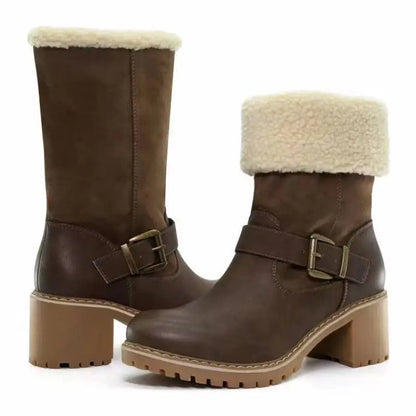 Iris | Women’s Chunky Heel Western Boots with Buckle