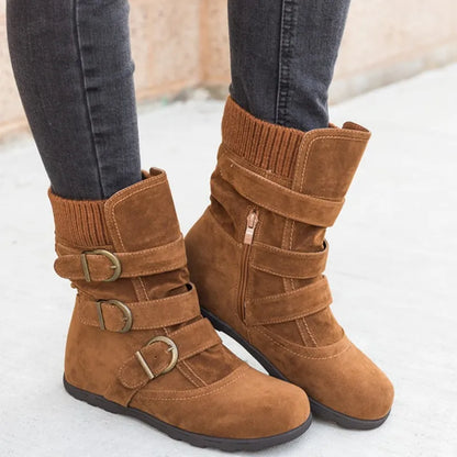 Hope | Women's Casual Winter Boots Strap Buckle Shoes