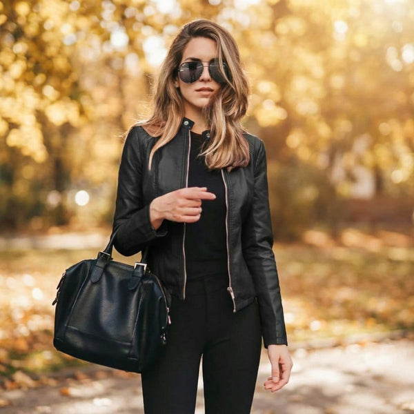 Ava | Elegant Leather Women's Jacket