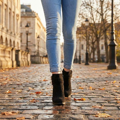 Lily | Leather High Heel Ankle Boots for Winter