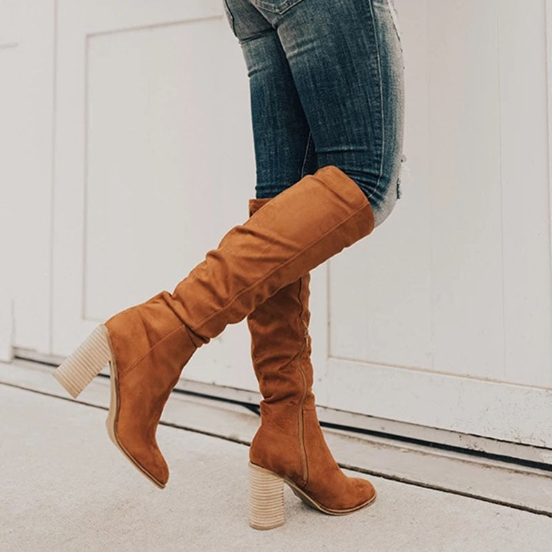 Maya | Women’s Chic High Heel Knee-High Boots