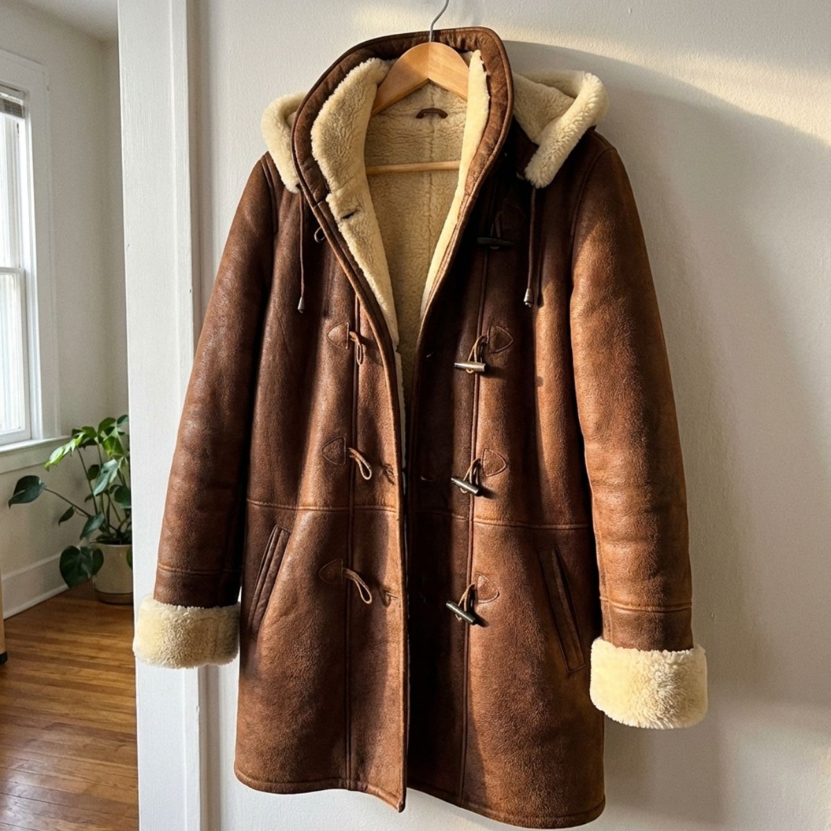 Ella | Warm Handmade Leather Coat With Plush
