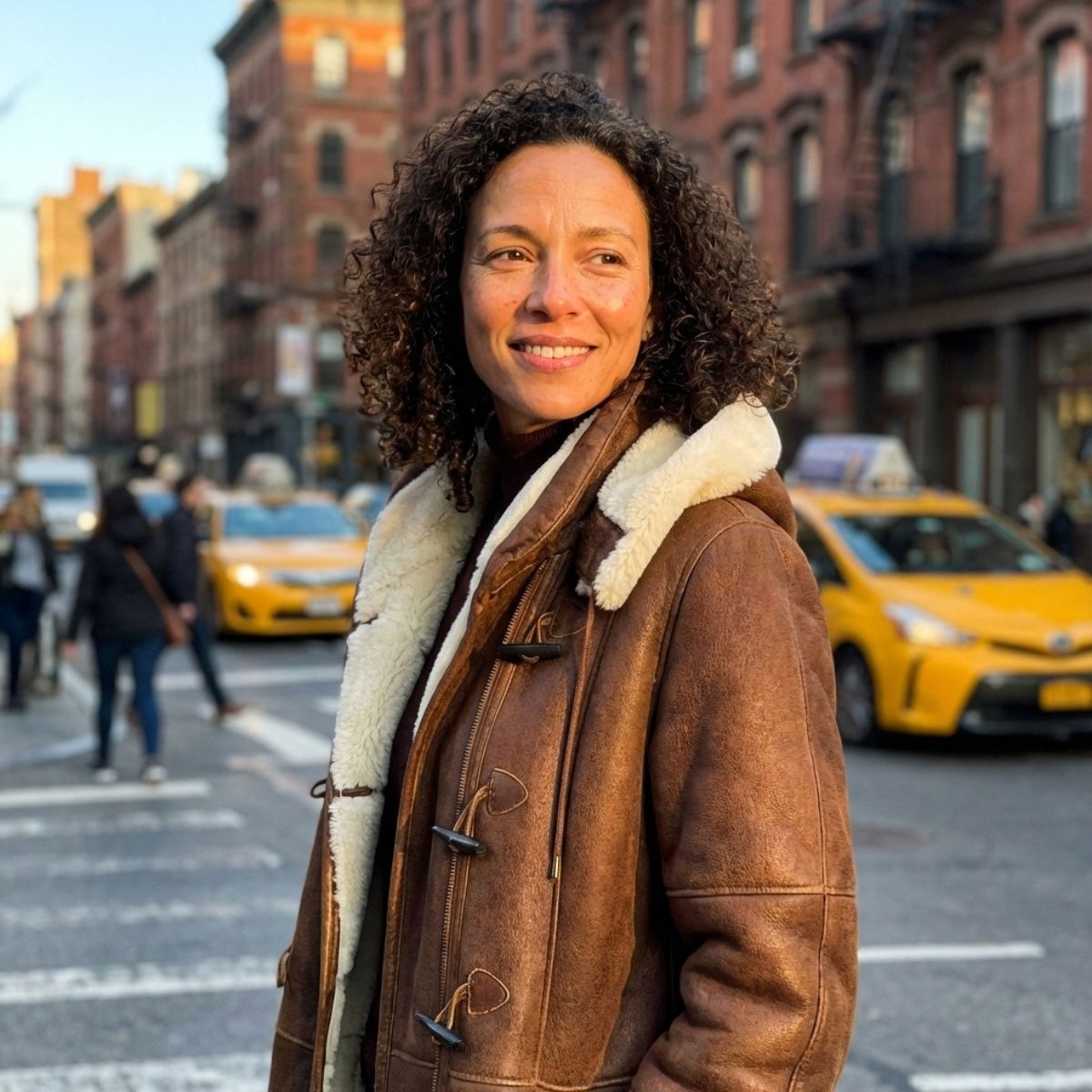 Ella | Warm Handmade Leather Coat With Plush