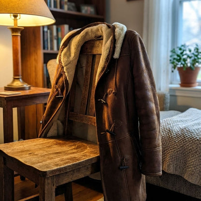 Ella | Warm Handmade Leather Coat With Plush