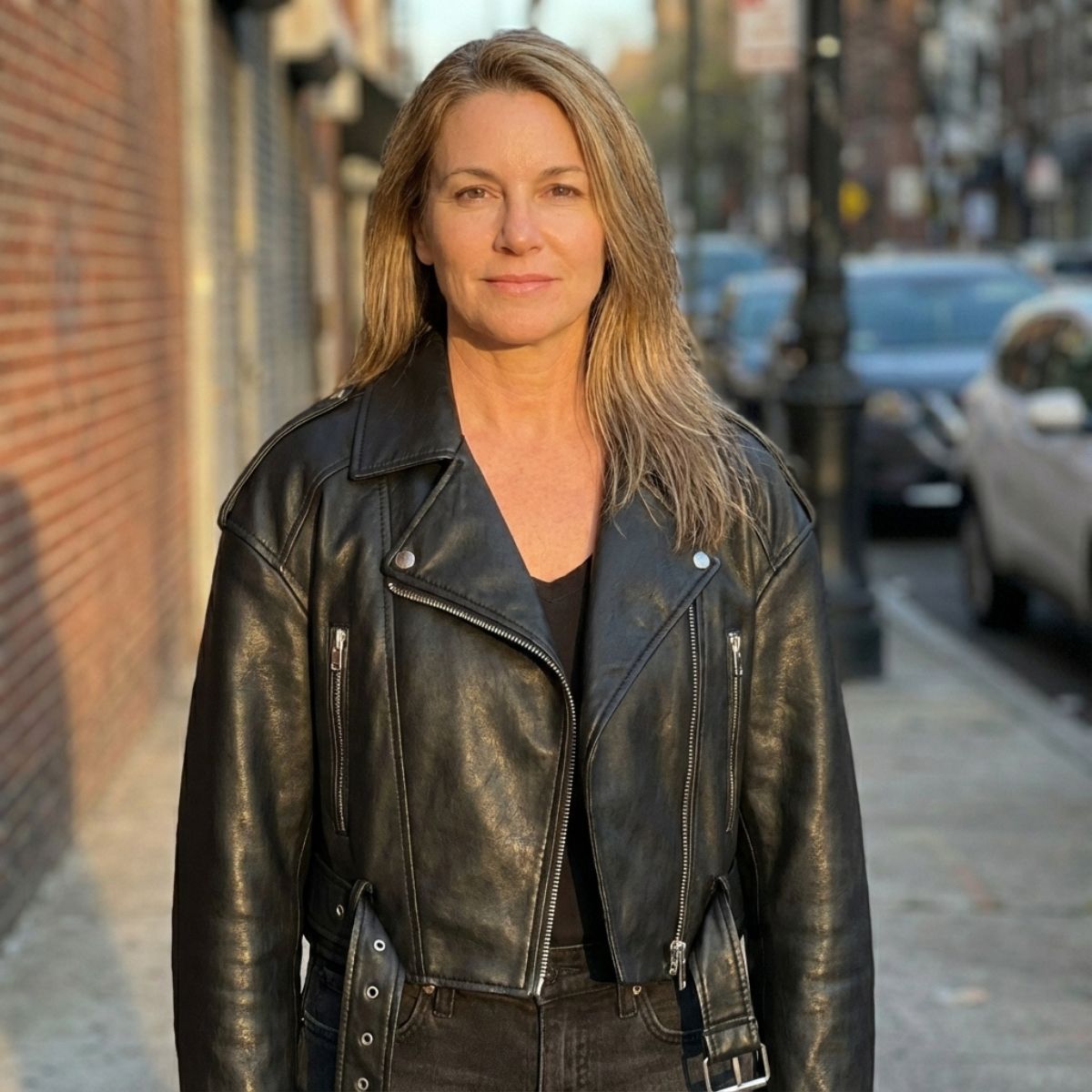 Alina | Handmade Leather Jacket With Belt