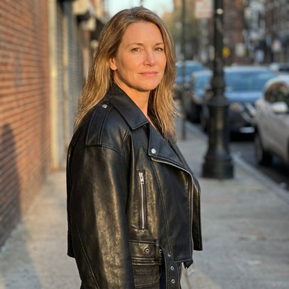 Alina | Handmade Leather Jacket With Belt