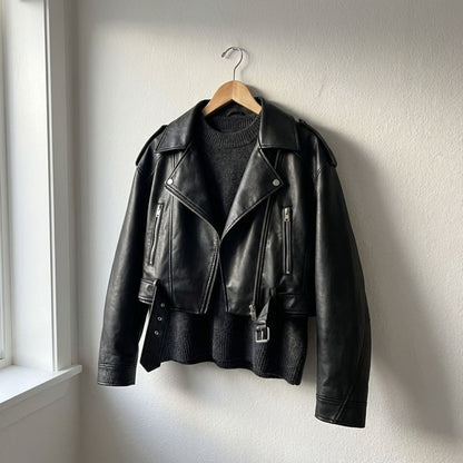 Alina | Handmade Leather Jacket With Belt
