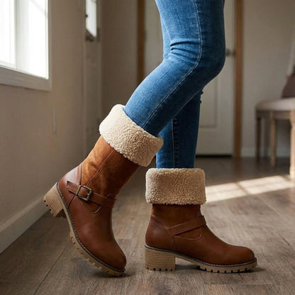 Iris | Women’s Chunky Heel Western Boots with Buckle