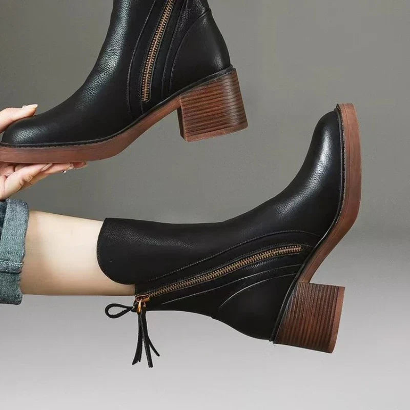 Selene | Leather Ankle Boots