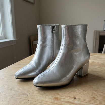 Madison | Women’s Metallic Winter Zip-Up Ankle Boots